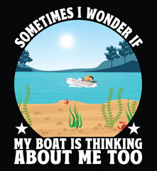 boathing tshart design vector art