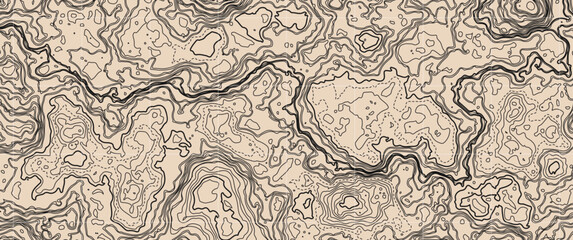Topographic map. Geographic contour map background. Vector illustration.