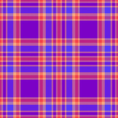 Plaid seamless pattern. Check fabric texture. Vector textile print.
