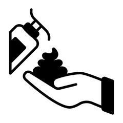 hand Sterilization soap concept, Disinfectants and Sterilants bottles vector icon design, Housekeeping symbol, Office caretaker sign, porter or cleanser equipment stock illustration - obrazy, fototapety, plakaty