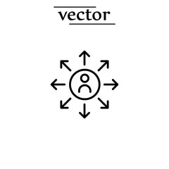 Distribution icon, vector illustration flat design on white background..eps
