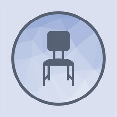 sitting chair furniture icon, vector logo icon