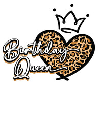Leopard Print Birthday Queen Birthday Party Birthday Girl Love Heart