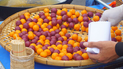 Thai fried sweet potato balls