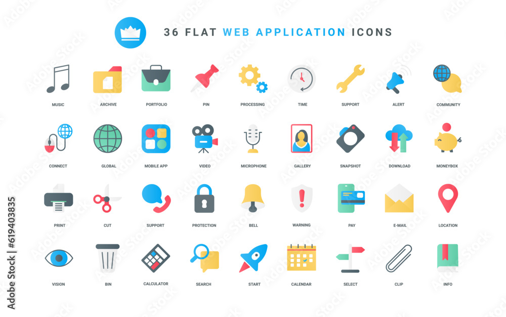 Poster collection for web application to pay online, search data and location, email and archive management