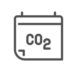 CO2 related icon outline and linear vector.