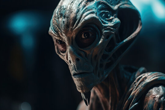 Intriguing Extraterrestrial: A Captivating and Expressive Alien Portrait