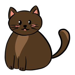 Brown cat cartoon