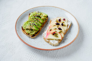 Breakfast Avocado and Honey Apple Toast