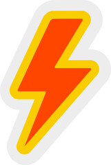 Lightning Retro Sticker