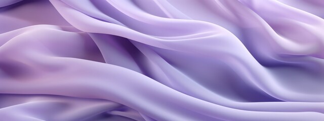 Soft pastel purple shiny satin silk swirl wave background banner - Abstract textile fabric material, backdrop texture for product display or text, Generative Ai