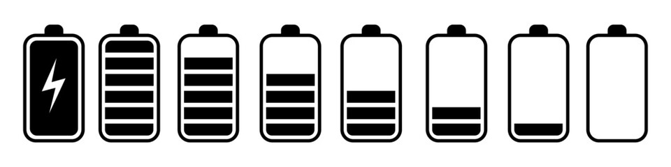 Battery charge icon vector. indicator battery illustration symbol. accumulator logo.