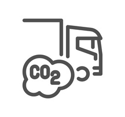 CO2 related icon outline and linear symbol.