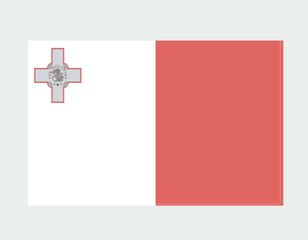 Malta national flag vector illustration