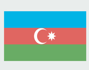 Azerbaijan national flag vector illustration