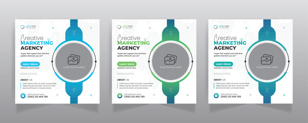 Digital marketing agency business promotion social media post template