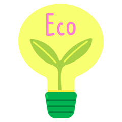 Vector illustration of Concept of ecology, zero waste and sustainability for print ,design, greeting card,sticker,icon.