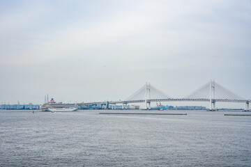 神奈川県横浜市の港の風景