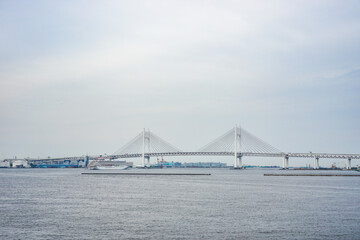 神奈川県横浜市の港の風景