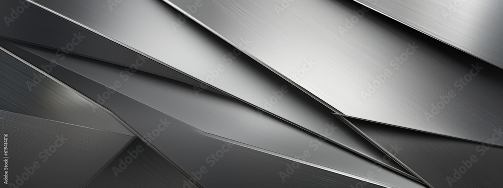 Aufkleber abstract silver metallic metal geometric texture background banner - luxury scratched tile pattern w
