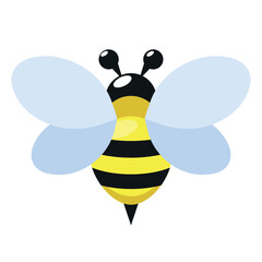 Bee symbol flat style icon vector illustration