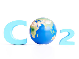 Global CO2 emission concept