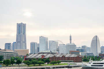 Fototapeta na wymiar 神奈川県横浜市の港の風景