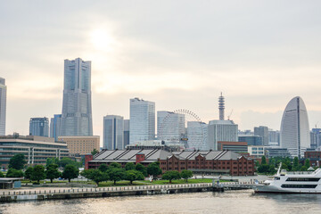 神奈川県横浜市の港の風景