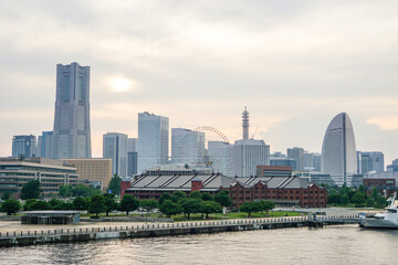 神奈川県横浜市の港の風景