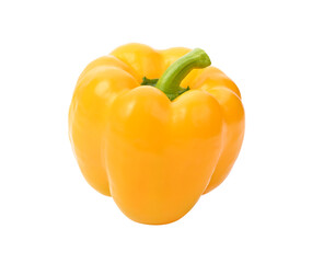 Sweet yellow pepper, Yellow bell pepper on white background
