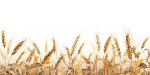 AI Generated. AI Generative. Wheat harvest field plant on canvas. Mockup decoration texture background. Farm harvest food bakery deocration graphics. Graphic Art