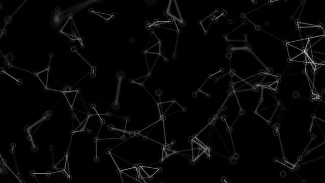 Black and White Abstract Particle Animation