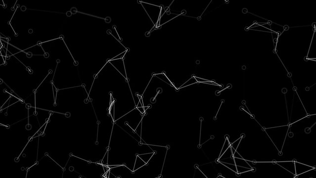 Black and White Abstract Particle Animation