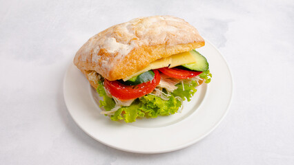 Italian sandwich isolated
