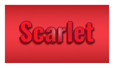 Scarlet editable text effect with red color focused