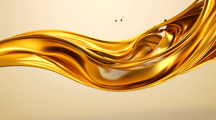 Beauty in Motion, Light Shining on Golding Splash of Oil, Creating Smooth and Elegant Swirls, Ideal for Fuel and Luxury Concepts, generative ai.