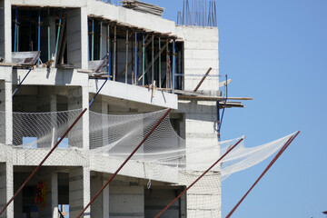 building construction and safety net to prevent work accident,