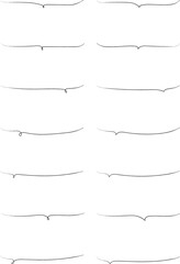 かわいい手書きの下線ふきだしセット　黒