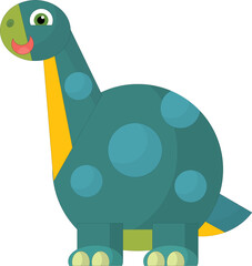 cartoon happy and funny colorful prehistoric dinosaur isolated illustration for children