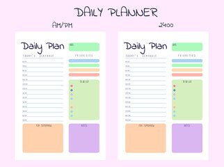 planners and to do list with home doodle decor illustrations. Template for agenda, schedule, planners, checklists, notebooks, cards and other stationery