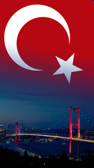 15 temmuz or July 15 democracy day of Turkiye concept vertical photo