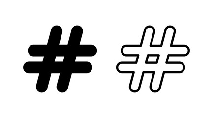 Hashtag icon vector. hashtag simbols