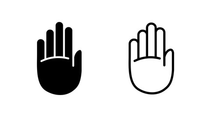 Hand icon vector. hand symbols. palm
