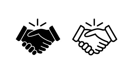 Hand shake icon vector. business handshake. contract agreement. partnership