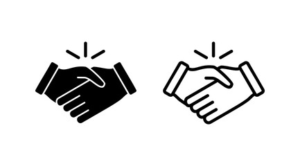 Hand shake icon vector. business handshake. contract agreement. partnership