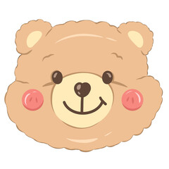 Cute Bear Face cartoon 