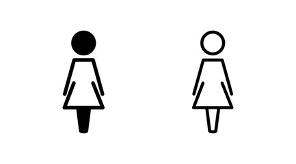Female icon vector. toilet icon. restroom sign. gender