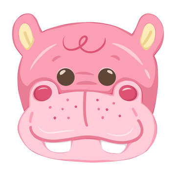 Hippo pink face so cute 