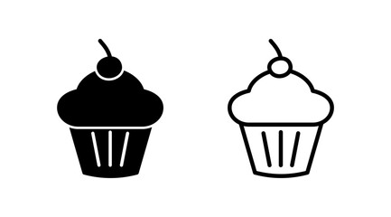 Cup cake icon vector. cake icon. bakery. muffin