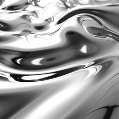 Silver metallic liquid texture background.